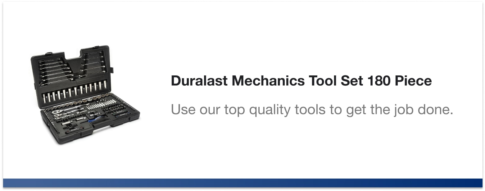 Duralast Mechanics Tool Set 180 Piece - Use our top quality tools to get the job done